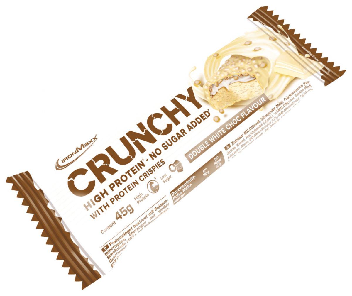 Протеиновый батончик IronMaxx Crunchy 45 г Double White Chocolate