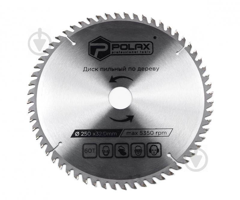 Диск Polax пильный по дереву с твердосплавными напайками 250 x 32/30/25.4 60 Т (54-149) Диск Polax пильный по дереву с твердосплавными напайками 250 x 32/30/25.4 60 Т (54-149)