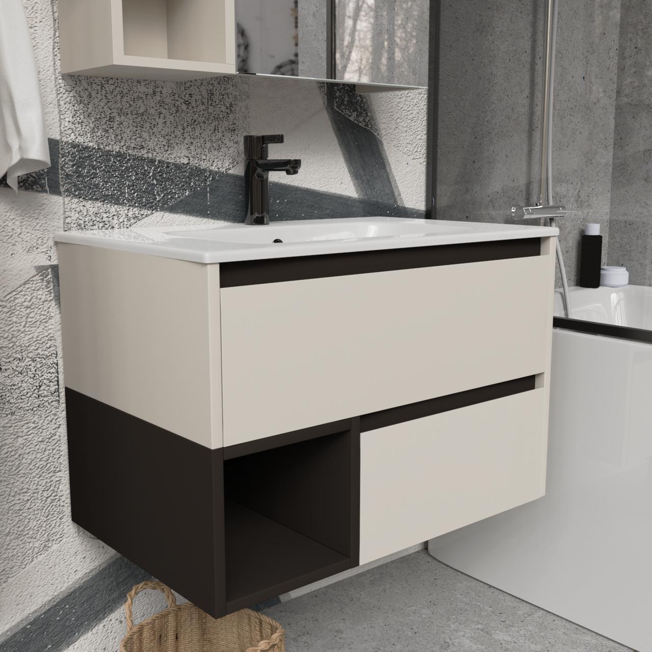 Тумба подвесная с раковиной MVK Vostok Craft 70 В2 700х450х530 мм Кашемир (c270km) - фото 2 Тумба подвесная с раковиной MVK Vostok Craft 70 В2 700х450х530 мм Кашемир (c270km) - фото 2