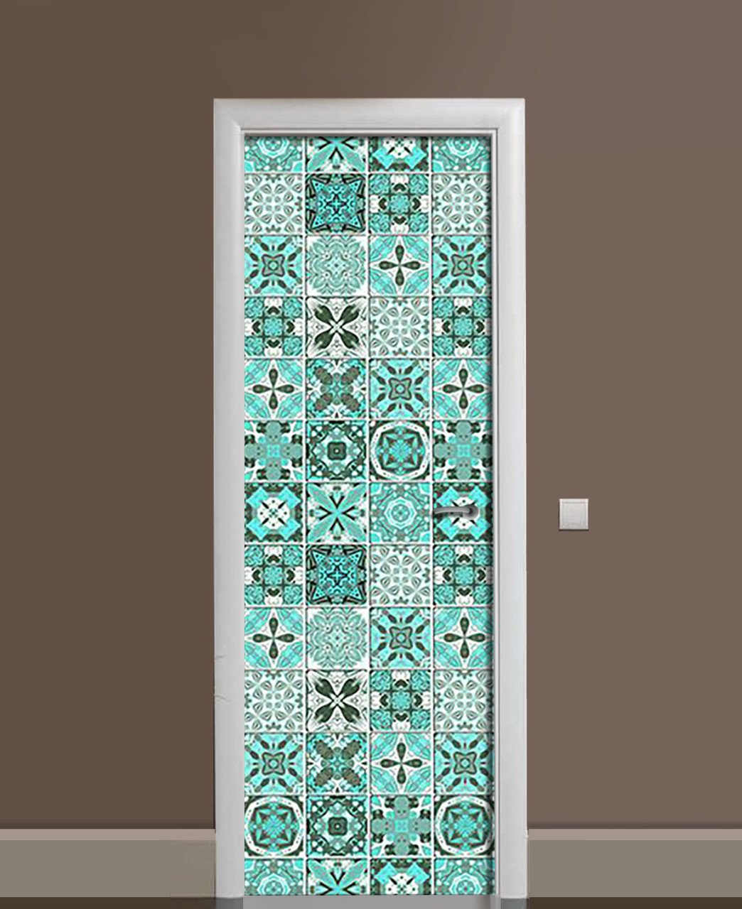 Наклейка 3D на двери Zatarga Португальский азулежу 650х2000 мм (1323452684) Наклейка 3D на двери Zatarga Португальский азулежу 650х2000 мм (1323452684)