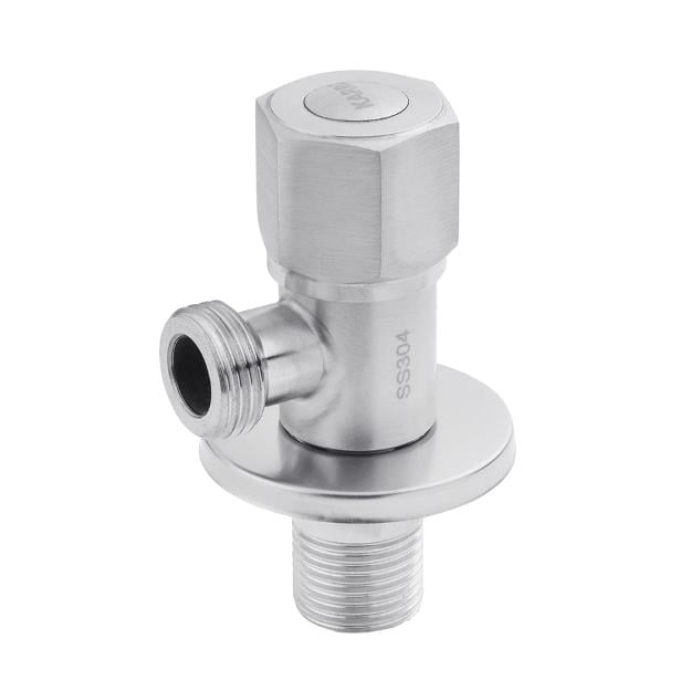 Кран приборный угловой Karro KR-03132S нержавеющая сталь 1/2"х1/2"