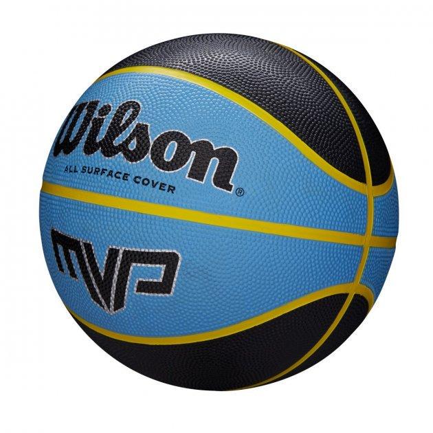 М'яч баскетбольний Wilson MVP 295 Size 7 Black/Blue (WTB9019XB07) - фото 2 М'яч баскетбольний Wilson MVP 295 Size 7 Black/Blue (WTB9019XB07) - фото 2