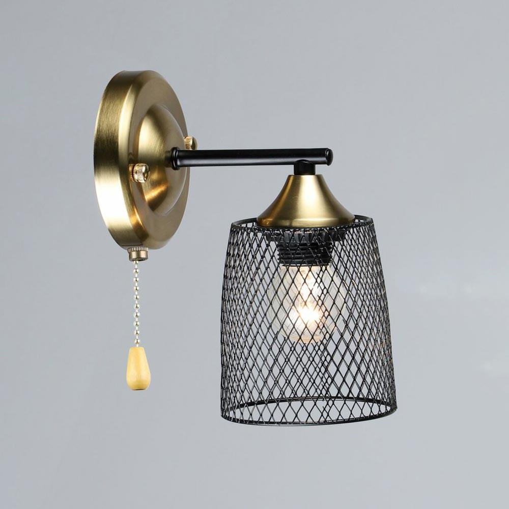 Світильник настінний Light House SRS-20333/1W BK/COP Чорний/Мідь