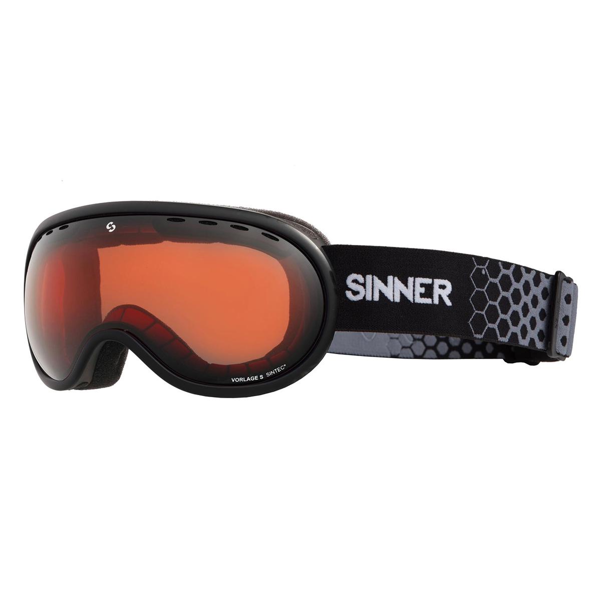 Маска гірськолижна Sinner VORLAGE S Matte Black-Orange Sintec (SIGO-179-10-P01)