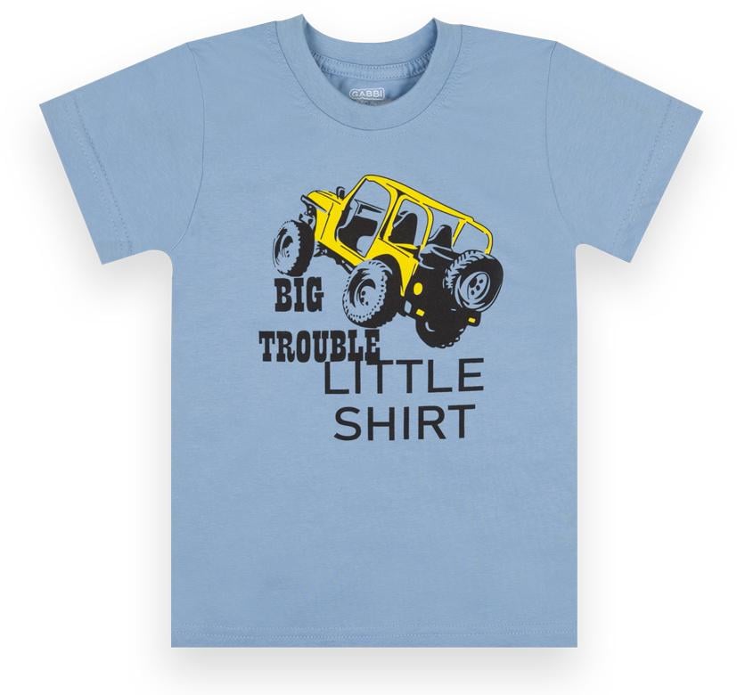 Футболка дитяча Gabbi Супер кул бавовняна 116 см Блакитний (1715106045)