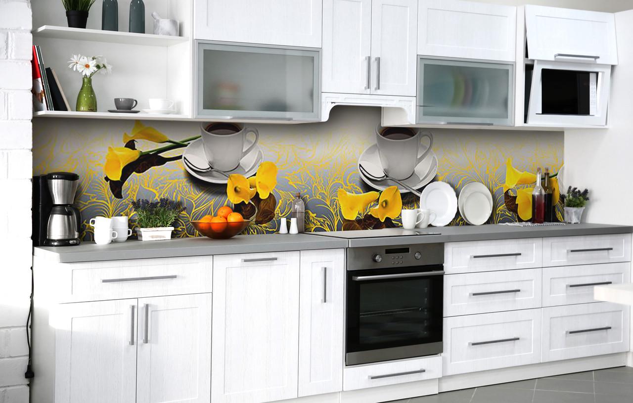 Кухонный фартук Поэтичное расставание виниловый самоклеющийся 60х250 см