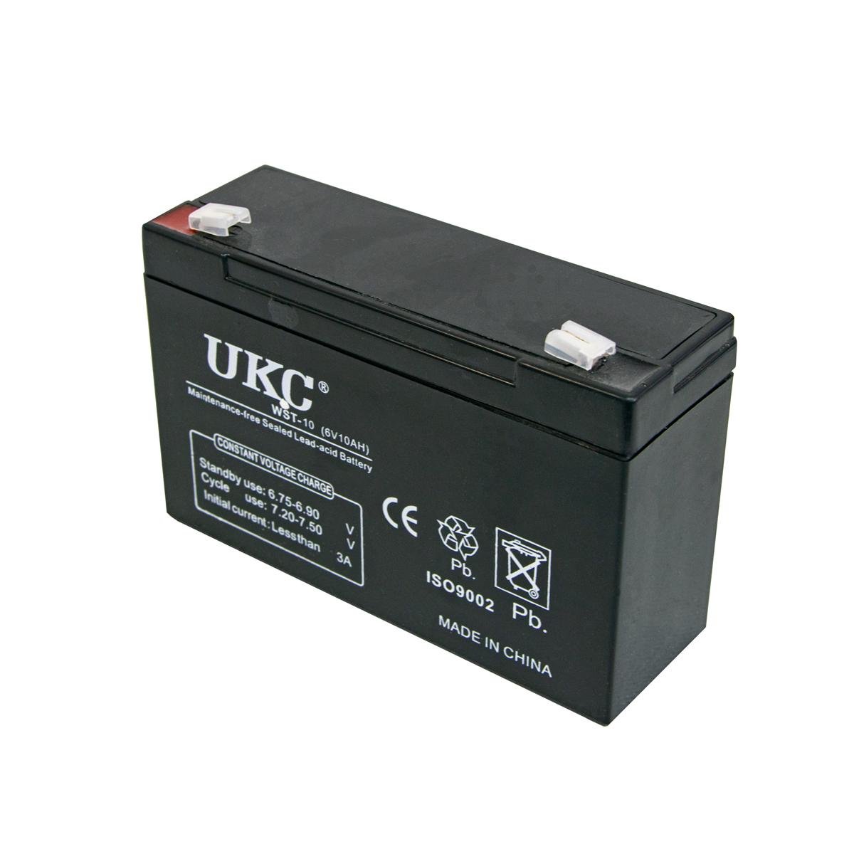 Необслуживаемый аккумулятор для бесперебойника UKC WST-10 6 V 10A h (1009523-Black) - фото 2