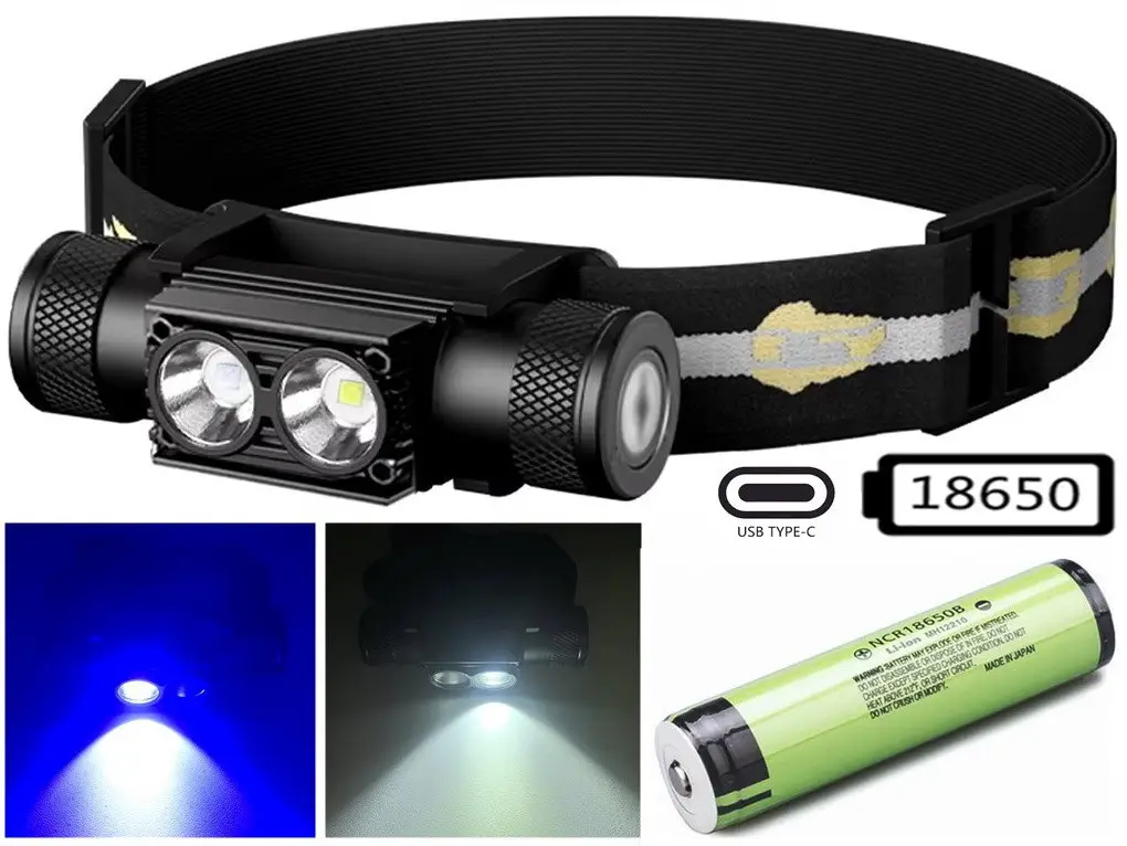 Фонарь налобный Sofirn H25LR с синим светом без аккумулятора 800 лм Type-C - фото 2 Фонарь налобный Sofirn H25LR с синим светом без аккумулятора 800 лм Type-C - фото 2