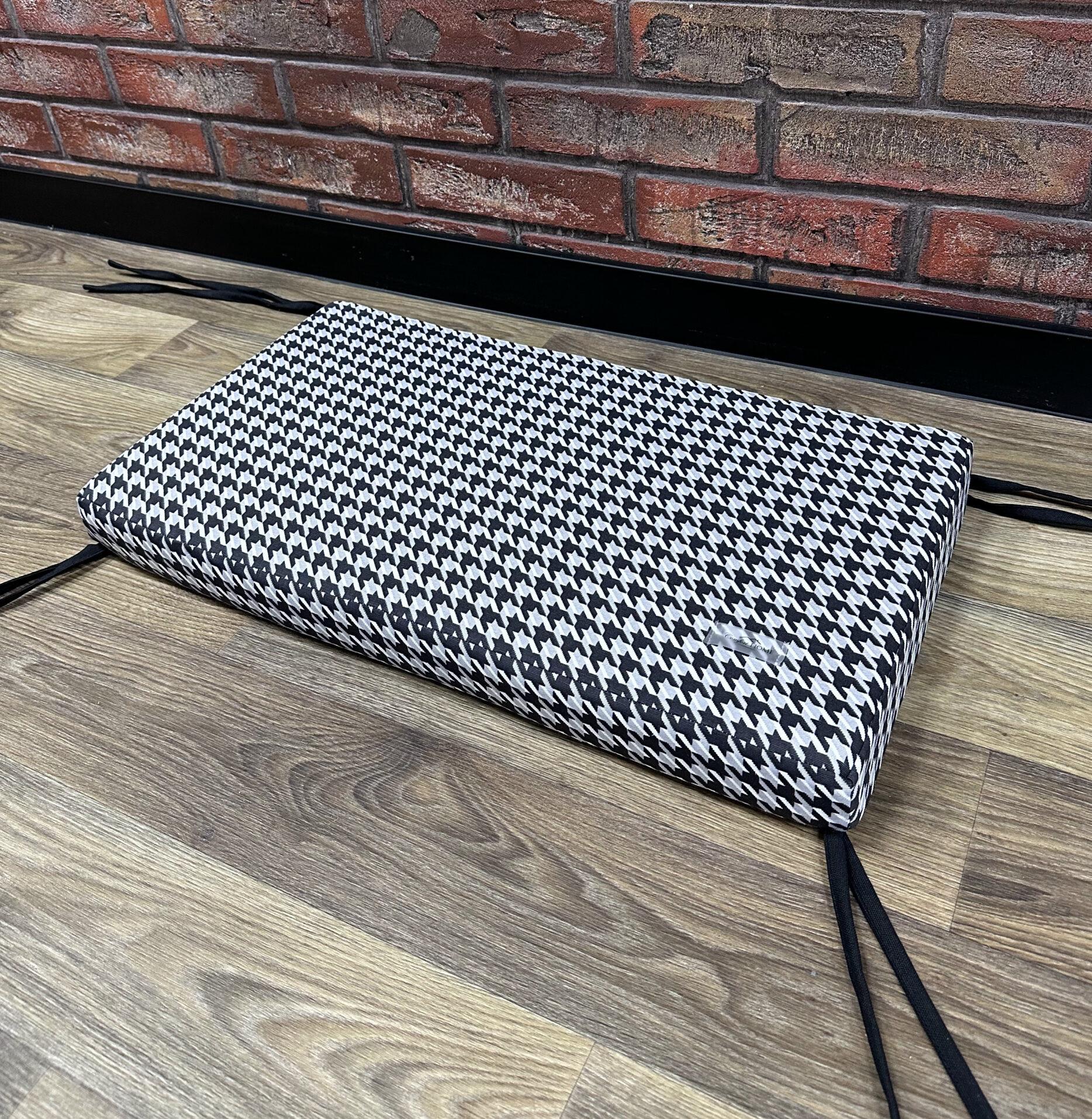 Матрас Comfort Home на подоконник/каркасы/поддоны/садовая мебель 120х40х10 см Ripples black
