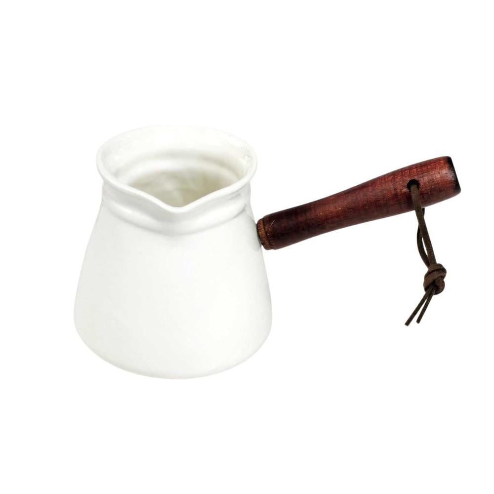 Турка керамическая Olens с деревянной ручкой 320 мл Белая (59963480) Турка керамическая Olens с деревянной ручкой 320 мл Белая (59963480)