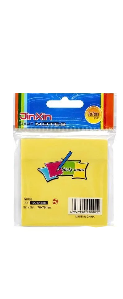 Папір для нотаток Стікери A3-Y 76х76 мм 100 аркушів (RLT43582)