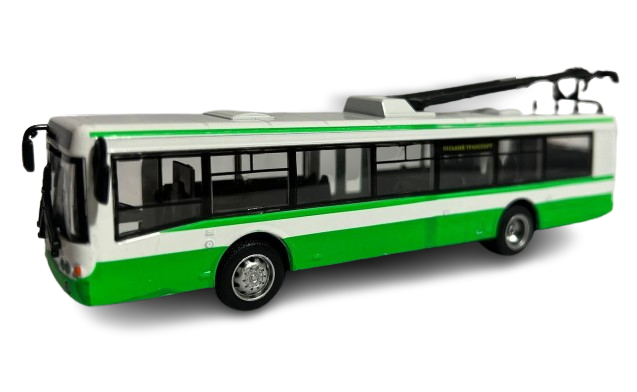 Іграшковий тролейбус Автопром інерційний металопластиковий Зелений (6407)