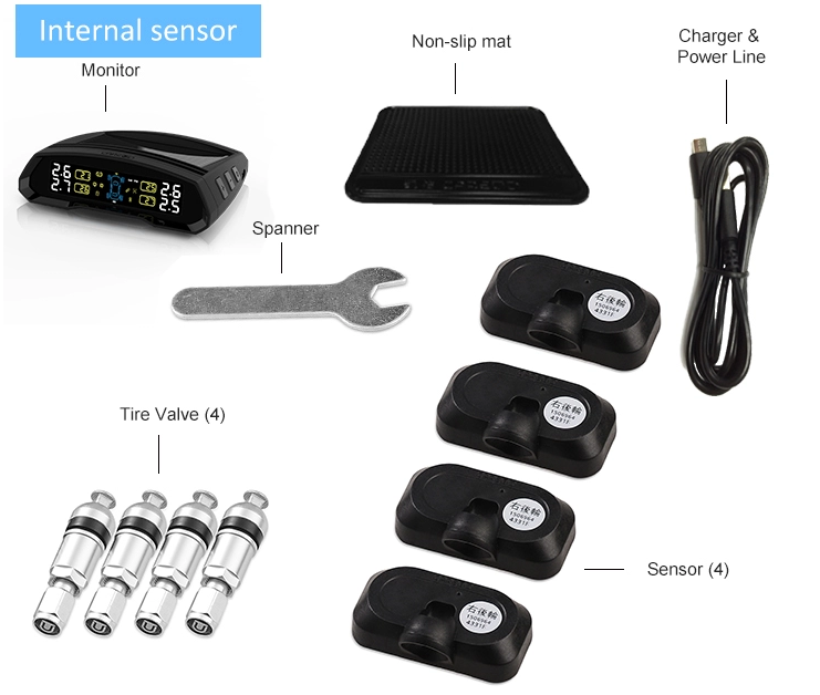 Система контролю тиску і температури в шинах TPMS T802 внутрішні датчики (1261804918) - фото 6