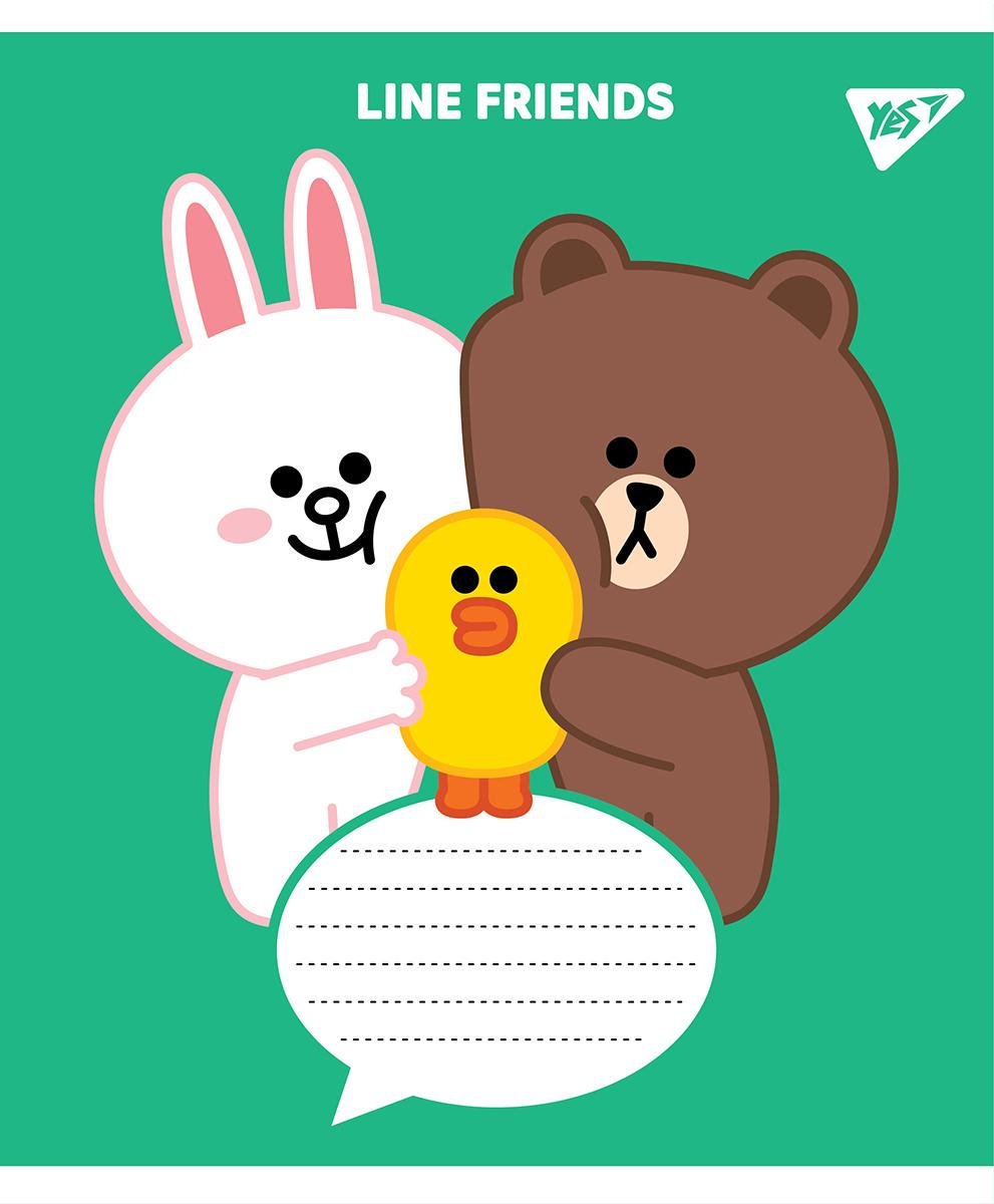 Тетрадь учененическая YES Line Friends А5/12 линейка набор 25 шт. - фото 5