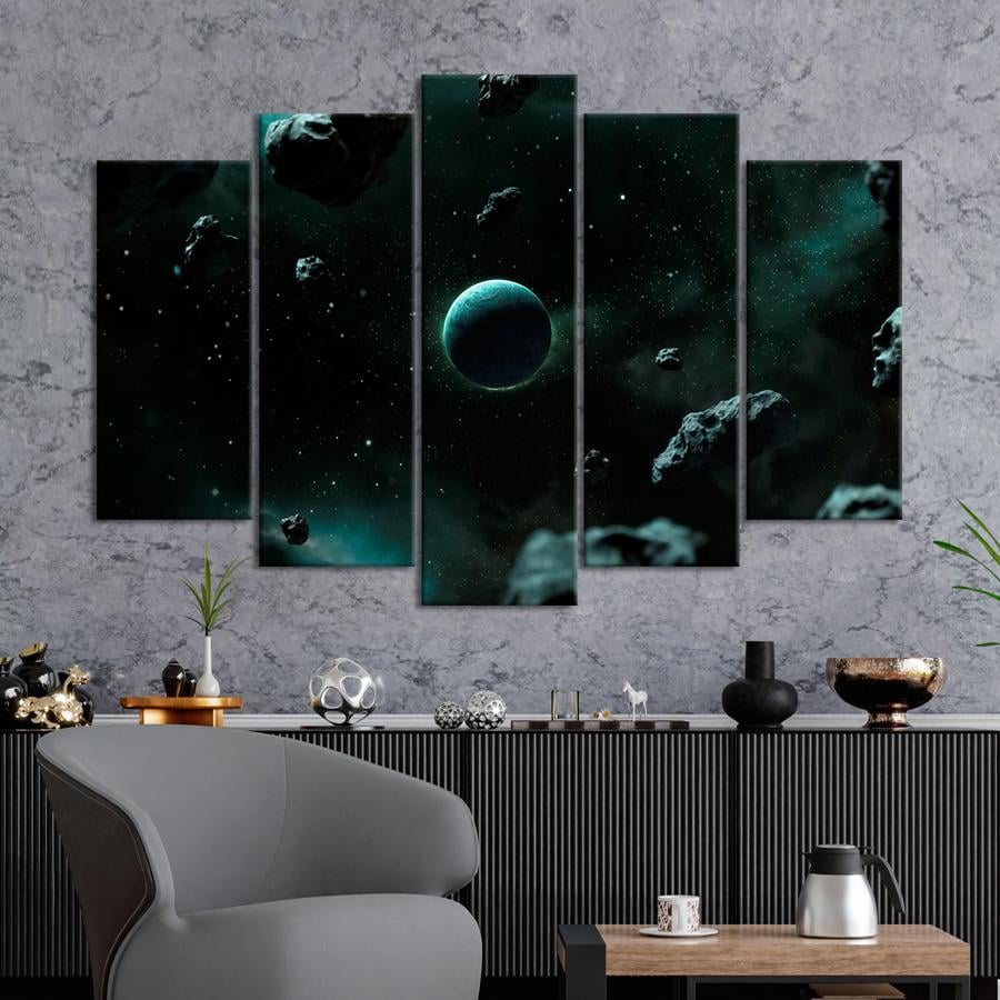 Картина космос Мрачный Плутон и астероиды 112x68 см (A1288-5) Картина космос Мрачный Плутон и астероиды 112x68 см (A1288-5)