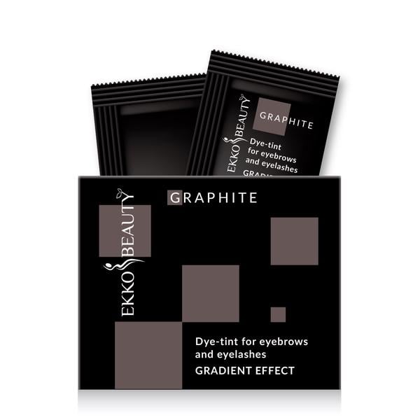 Фарба-тінт для брів та вій Ekko Beauty Gradient Effect саше Graphite (11067469)