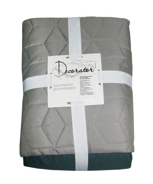 Покривало двостороннє Decorator Куб 210x215 см Сірий/Зелений (21948)