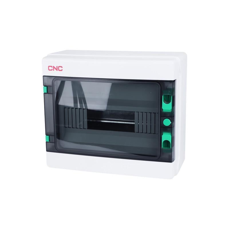 Щит распределительный CNC 12 модулей пластик ABS 260x300x140 мм навесной IP65 прозрачная дверь (Б00045576)