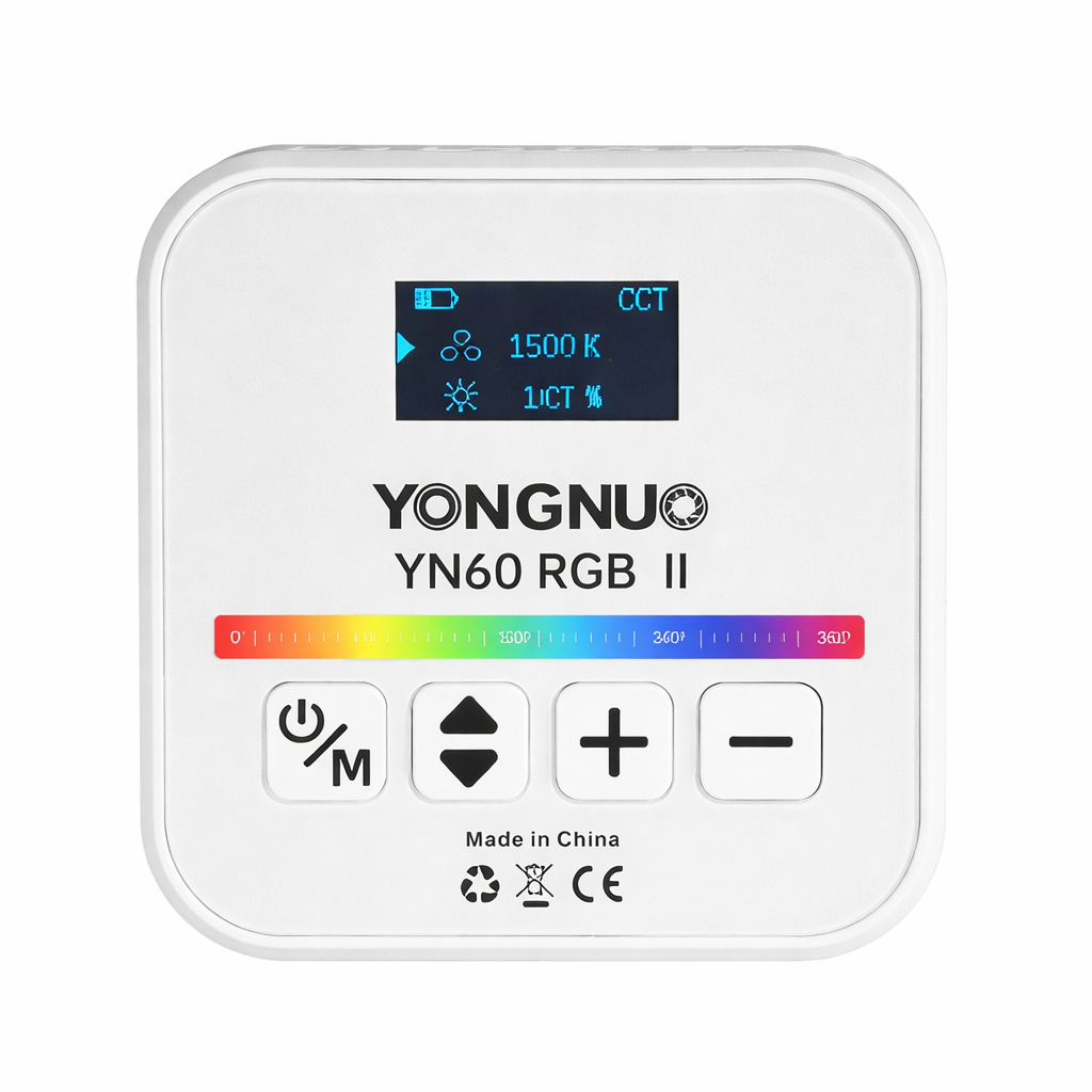 Лампа портативна RGB LED Yongnuo YN60RGB з вбудованим акумулятором 2000 мАгод 2500-9900K (778687)