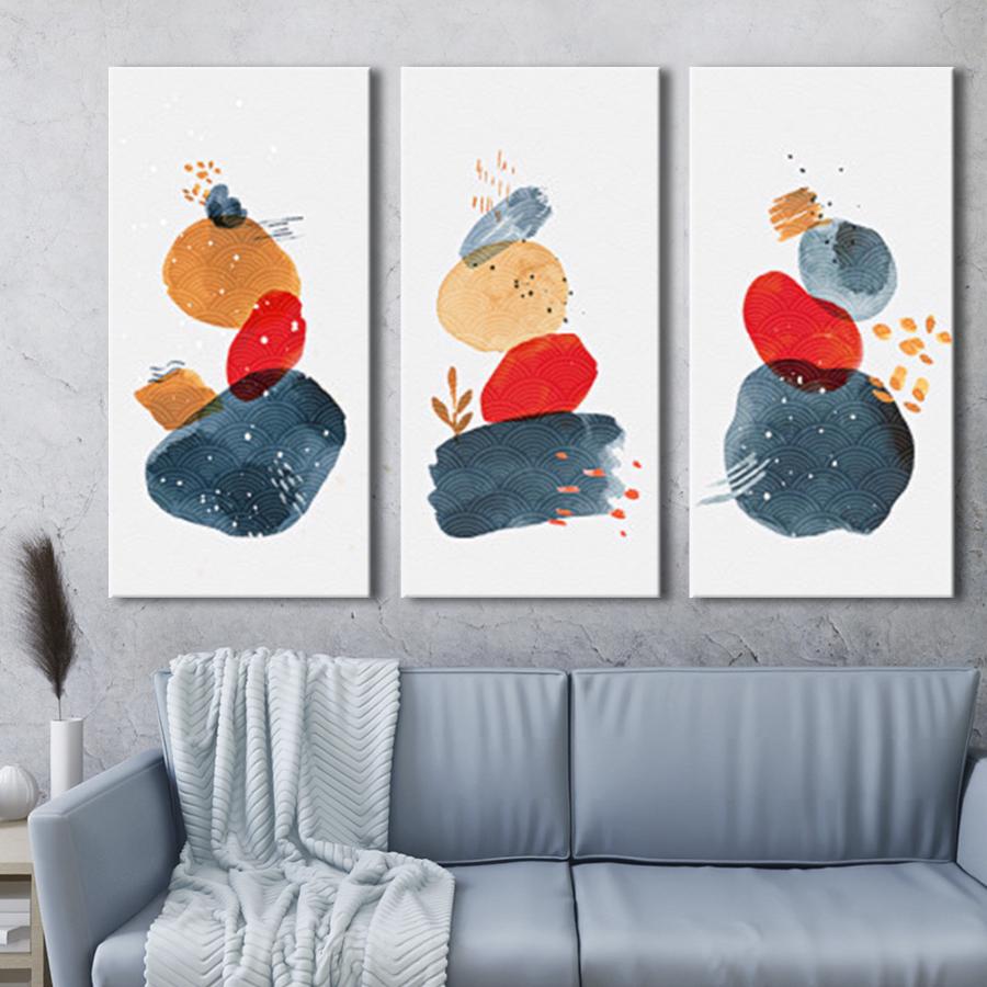 Модульная картина на холсте триптих Цветные 156x100 см (MK311644)