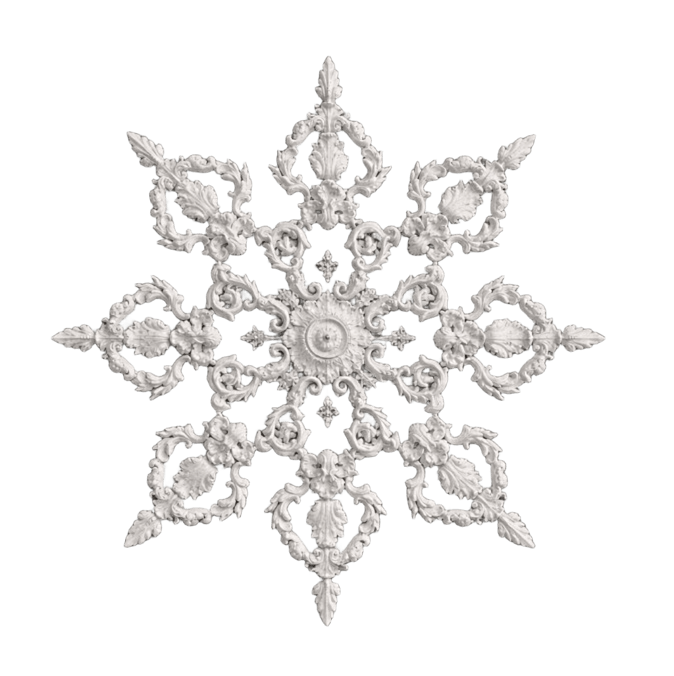 Розетка на потолок декоративная гипсовая сборная D 1600 мм (31177758)