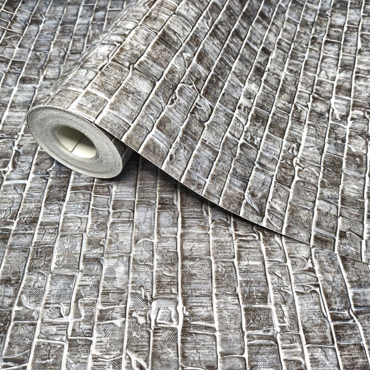 Обои виниловые Славянские обои 5701-10 под кирпич для коридора/кухни/прихожей/комнаты Серый (2499664849) Обои виниловые Славянские обои 5701-10 под кирпич для коридора/кухни/прихожей/комнаты Серый (2499664849)