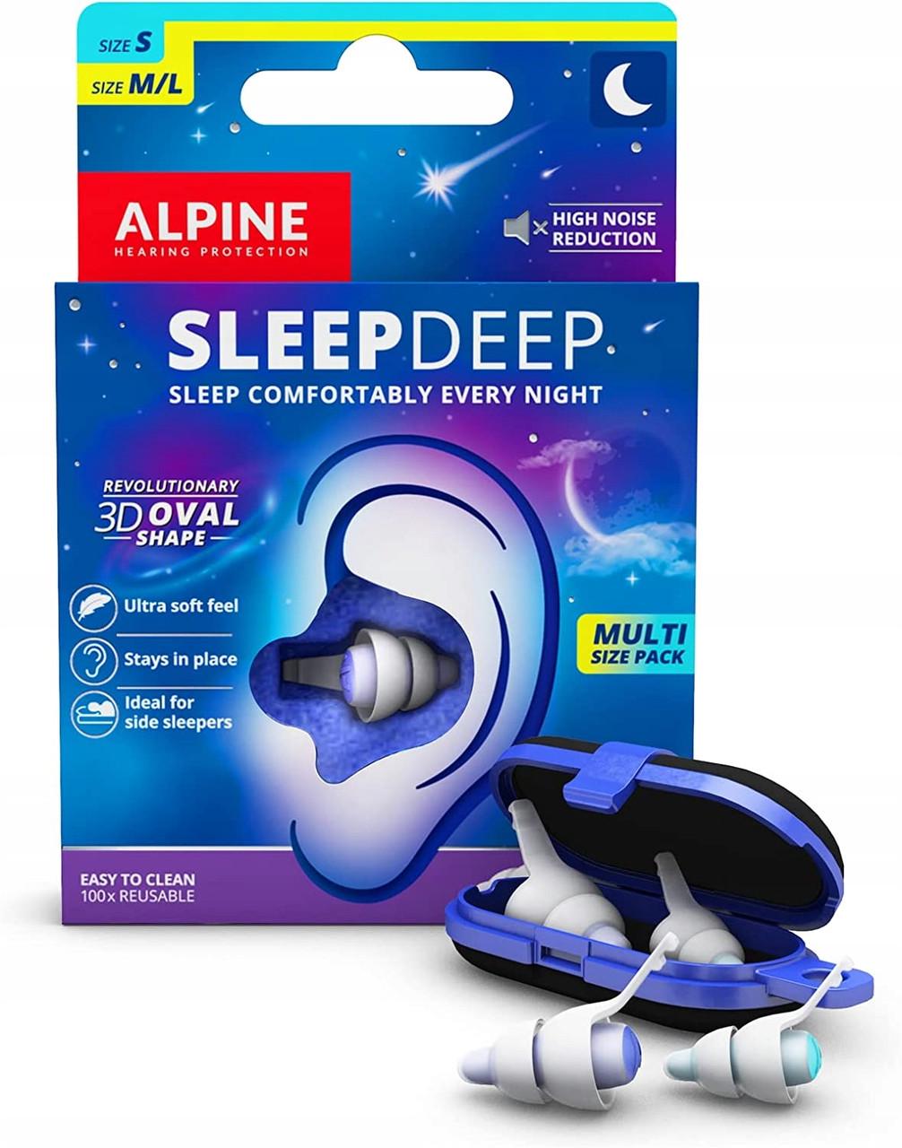 Заглушки для ушей для сна Alpine SleepDeep с чехлом 2 шт. S/M/L (29347084) Заглушки для ушей для сна Alpine SleepDeep с чехлом 2 шт. S/M/L (29347084)