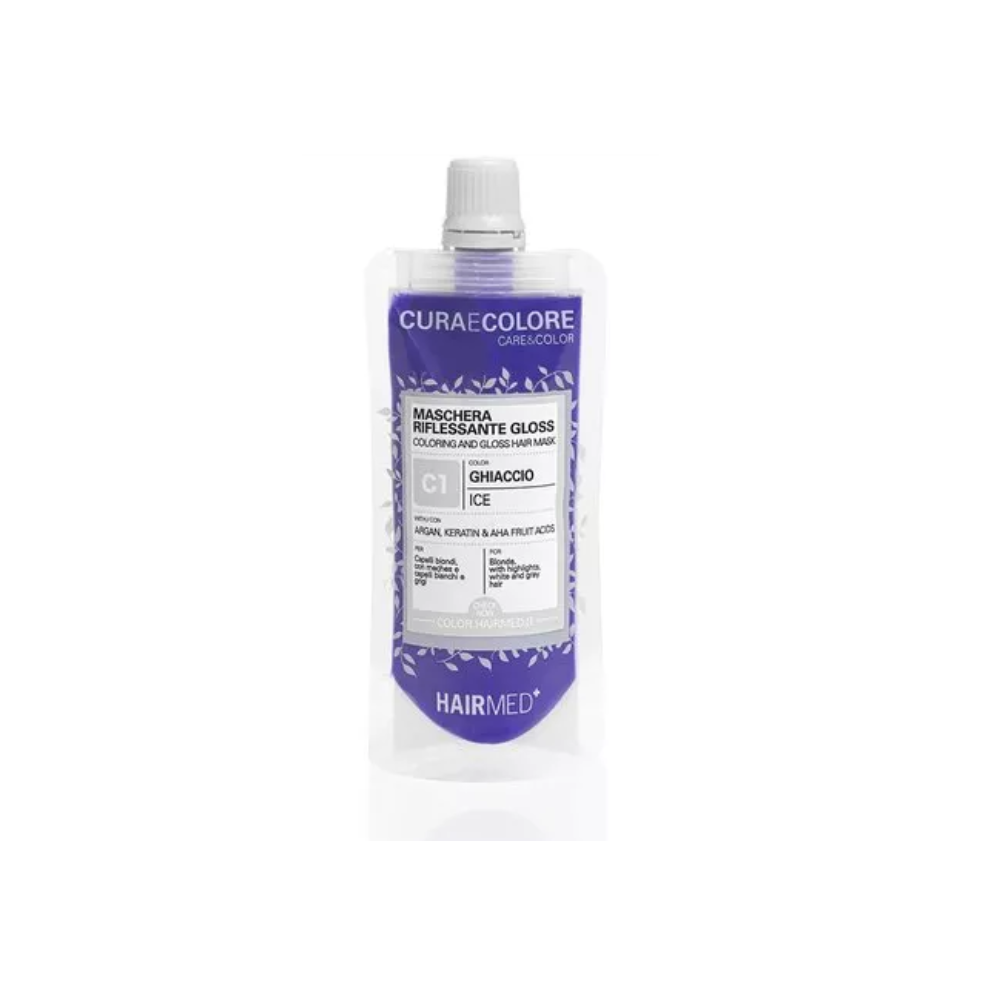 Тонувальна маска HAIRMED Coloring And Gloss Hair Mask Ice 40 мл Тонувальна маска HAIRMED Coloring And Gloss Hair Mask Ice 40 мл