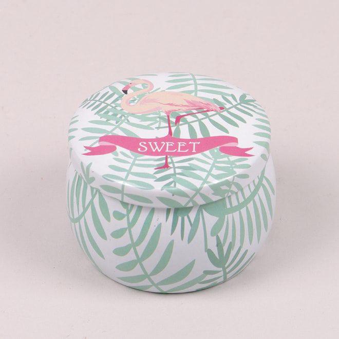 Коробочка металлическая Flora Фламинго для хранения мелочей (25255)