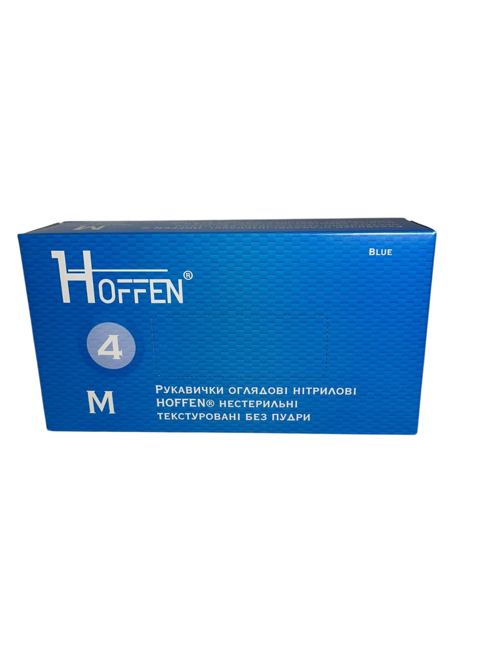 Рукавички нітрилові HOFFEN без пудри M 100 шт. Синій (32309048) Рукавички нітрилові HOFFEN без пудри M 100 шт. Синій (32309048)