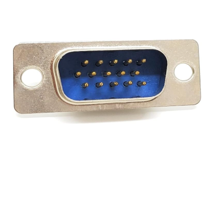 Разъем New Tide DBH-15M D-SUB штекер 15-контактный трехрайдный под пайку покрытие золото (000000727)