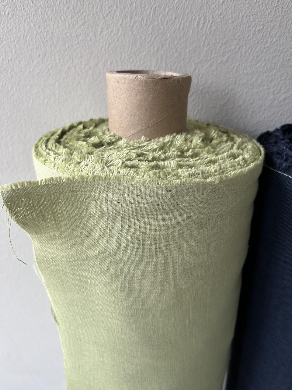 Ткань LINEN PLUS 52% льна и 48% хлопка 143 см 1667 Салатовый - фото 2 Ткань LINEN PLUS 52% льна и 48% хлопка 143 см 1667 Салатовый - фото 2