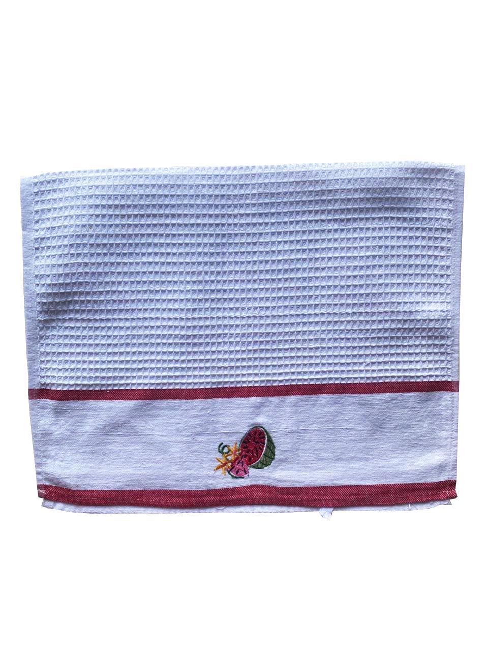 Кухонное полотенце Zastelli с вышивкой вафельное 40x66 см Белый (10459-002036)