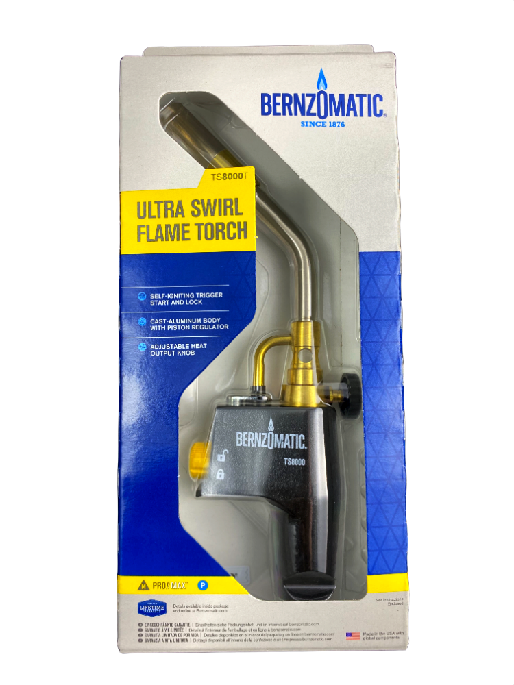 Горелка сварочная BernzOmatic TS8000 для МАРР газа с пьезоподжигом и регулировкой пламени