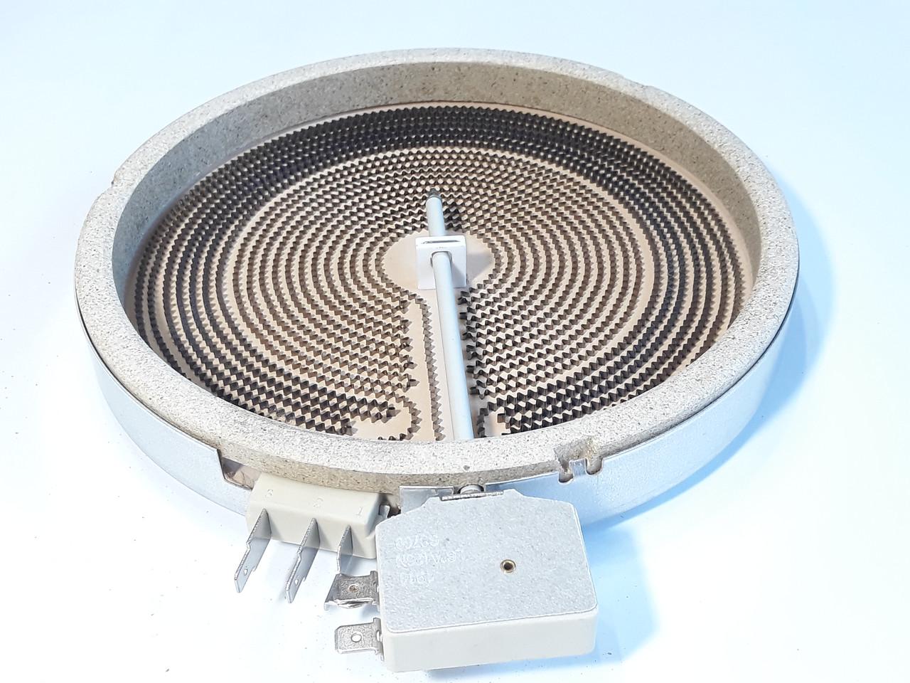 Электроконфорка для стеклокерамических поверхностей Ø200 мм 1700W 0,7+1 кВт 3 контактная (0909)