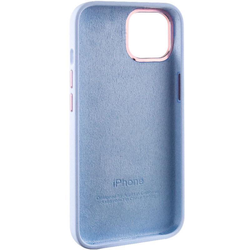 Противоударный чехол Silicone Case Metal Buttons (AA) для Apple iPhone 12 Pro Max (6.7") Голубой / Cloud Blue - фото 6