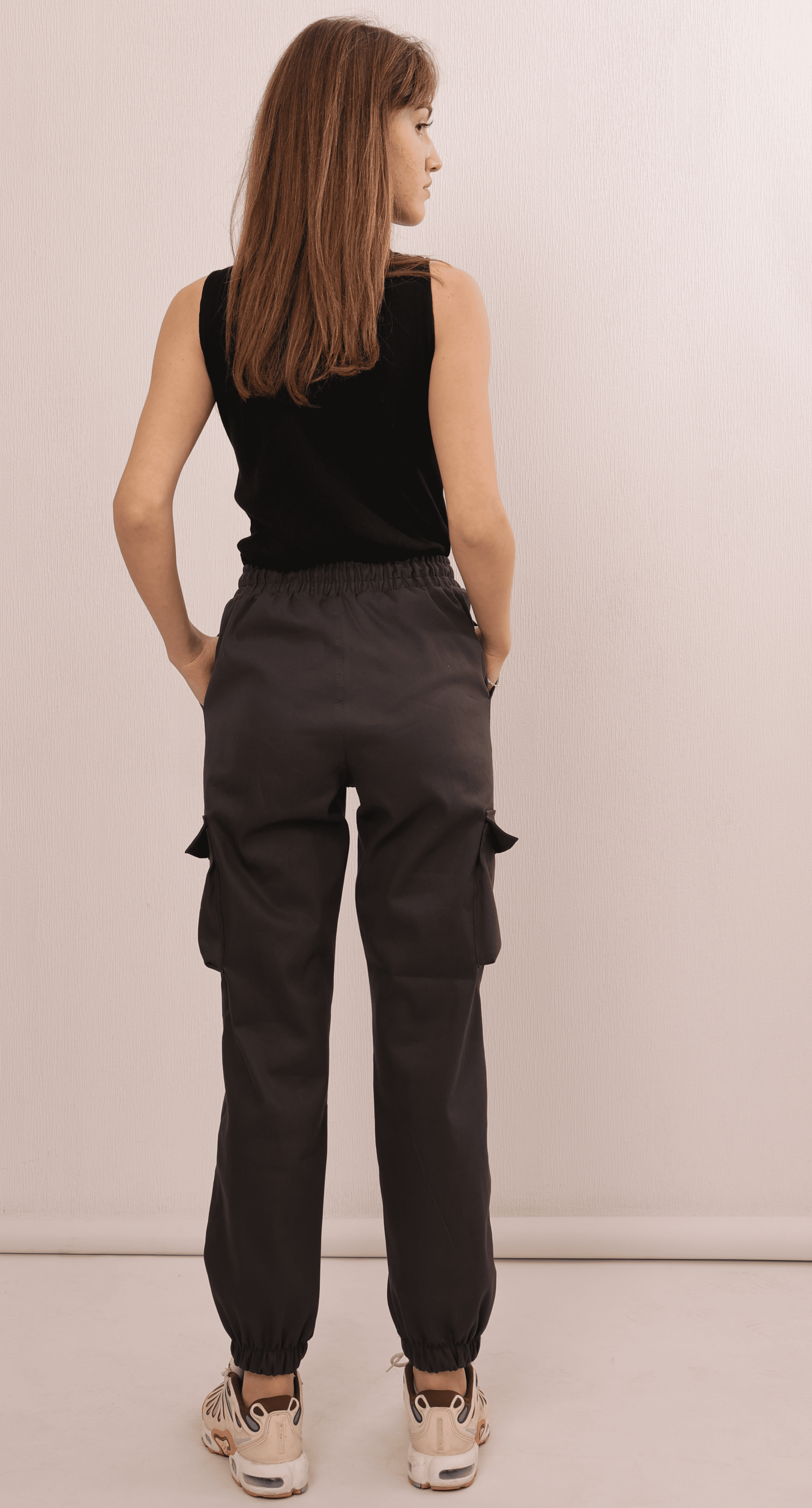 Штаны-джогеры детские на девочку демисезонные летние хлопковые р. 152 Графитовый (джграфіт-152д) - фото 4 Штаны-джогеры детские на девочку демисезонные летние хлопковые р. 152 Графитовый (джграфіт-152д) - фото 4