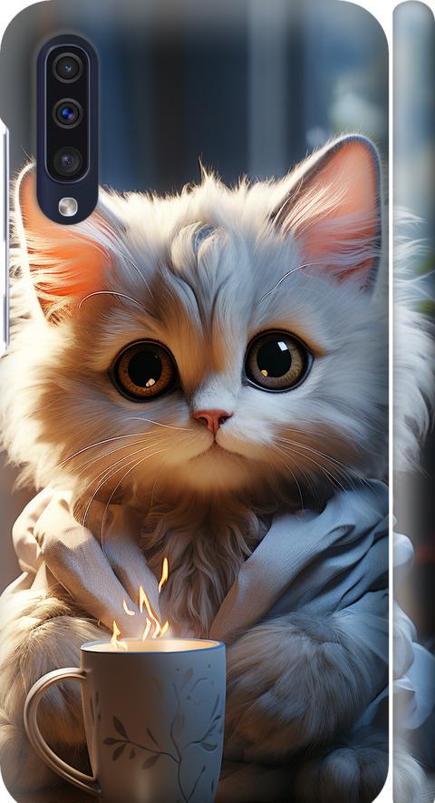 Чехол на Samsung Galaxy A30s A307F White cat (5646m-1804-42517)