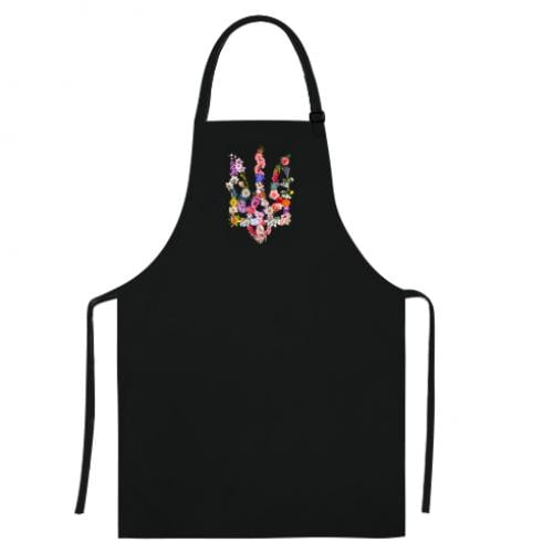 Фартук Цветущий Герб Украины Черный (11594963-2-44861) Фартук Цветущий Герб Украины Черный (11594963-2-44861)