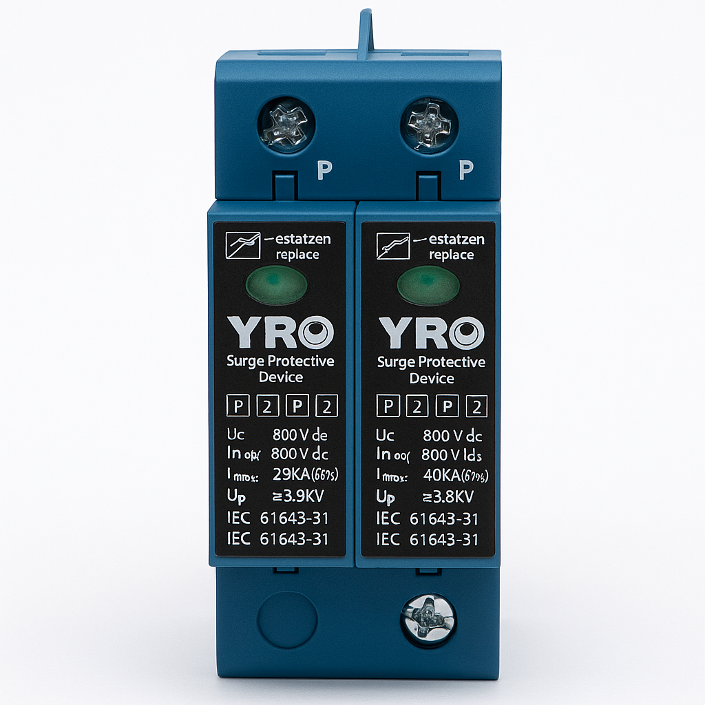 Пристрій захисту від імпульсних перенапруг (SPD) YRO YRSP-D2 2P 20-40KA 800VDC T2 (29726106)