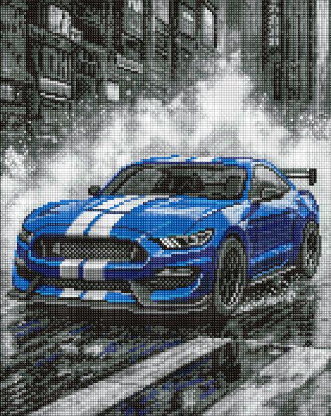 Алмазна мозаїка Ideyka Сині гонки 40x50 см (Id-AMO8248)