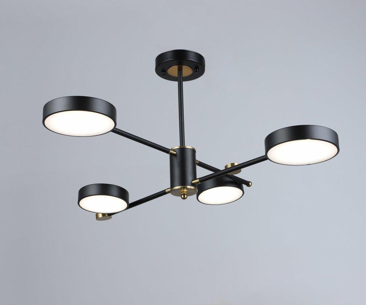 Люстра светодиодная акриловая B YH1124/4 BK/COP (43456)