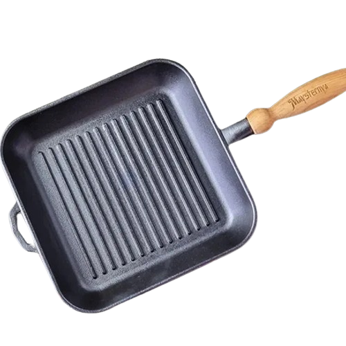 Сковорідка-гриль Майстерня Т307Ук чавунна лита 28x28x4 см (УТ000042023)