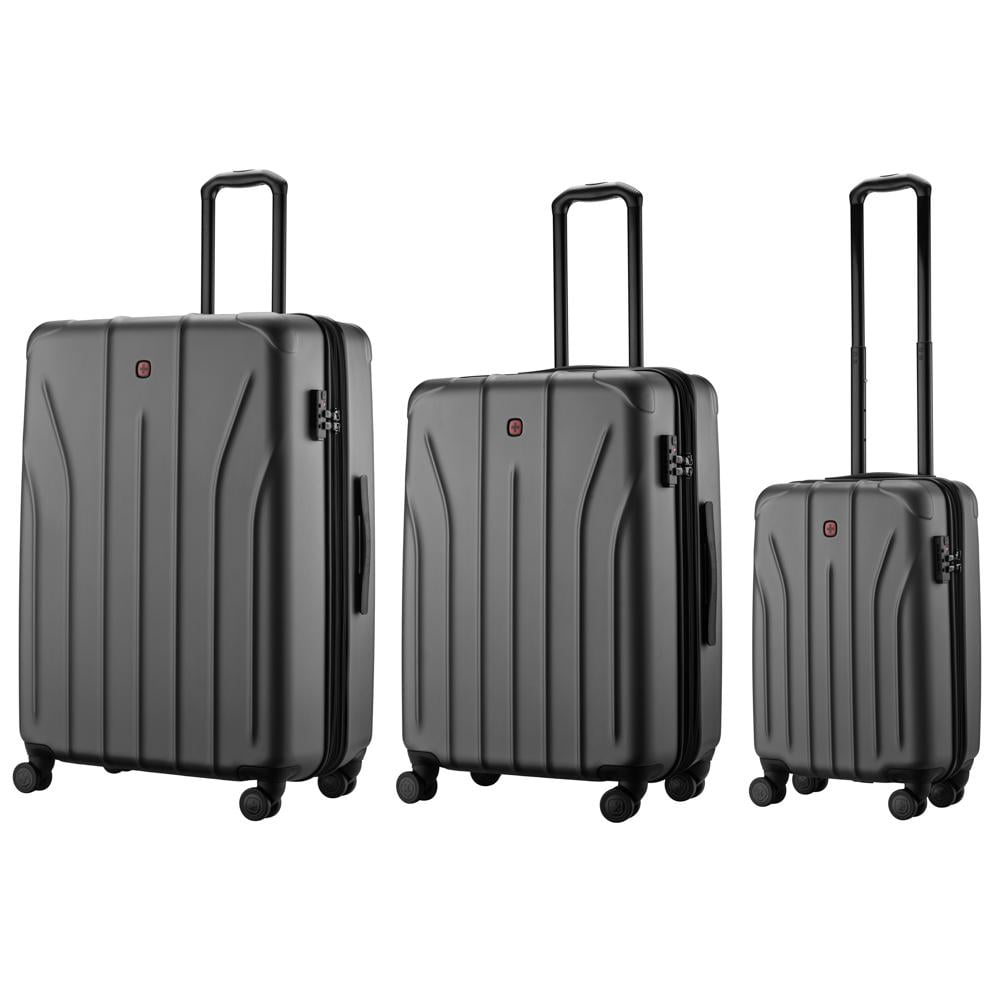 Набір валіз дорожніх Wenger Oryson 3в1 S/M/L з 4 колесами Сірий (653212)