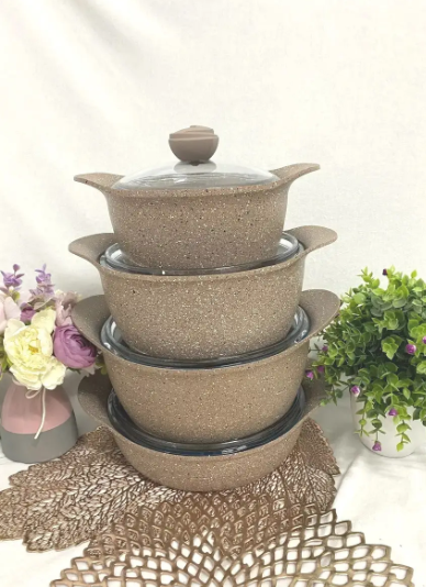 Набор посуды OMS с антипригарным покрытием 8 пр. - фото 2 Набор посуды OMS с антипригарным покрытием 8 пр. - фото 2