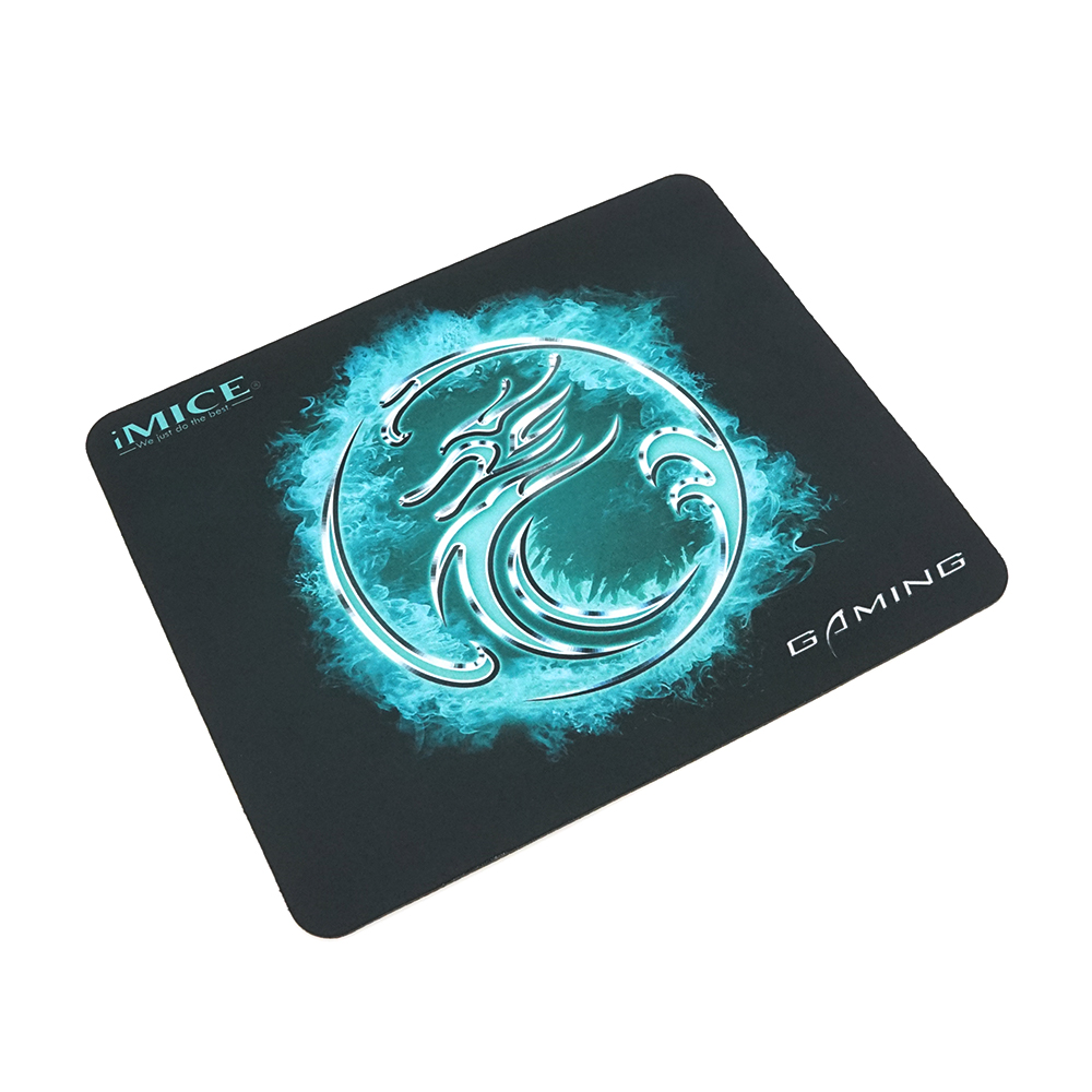 Коврик для мыши iMICE PD01 тканевый прошитый край 3х300х250 мм Черно-зеленый (YUT_V3542)