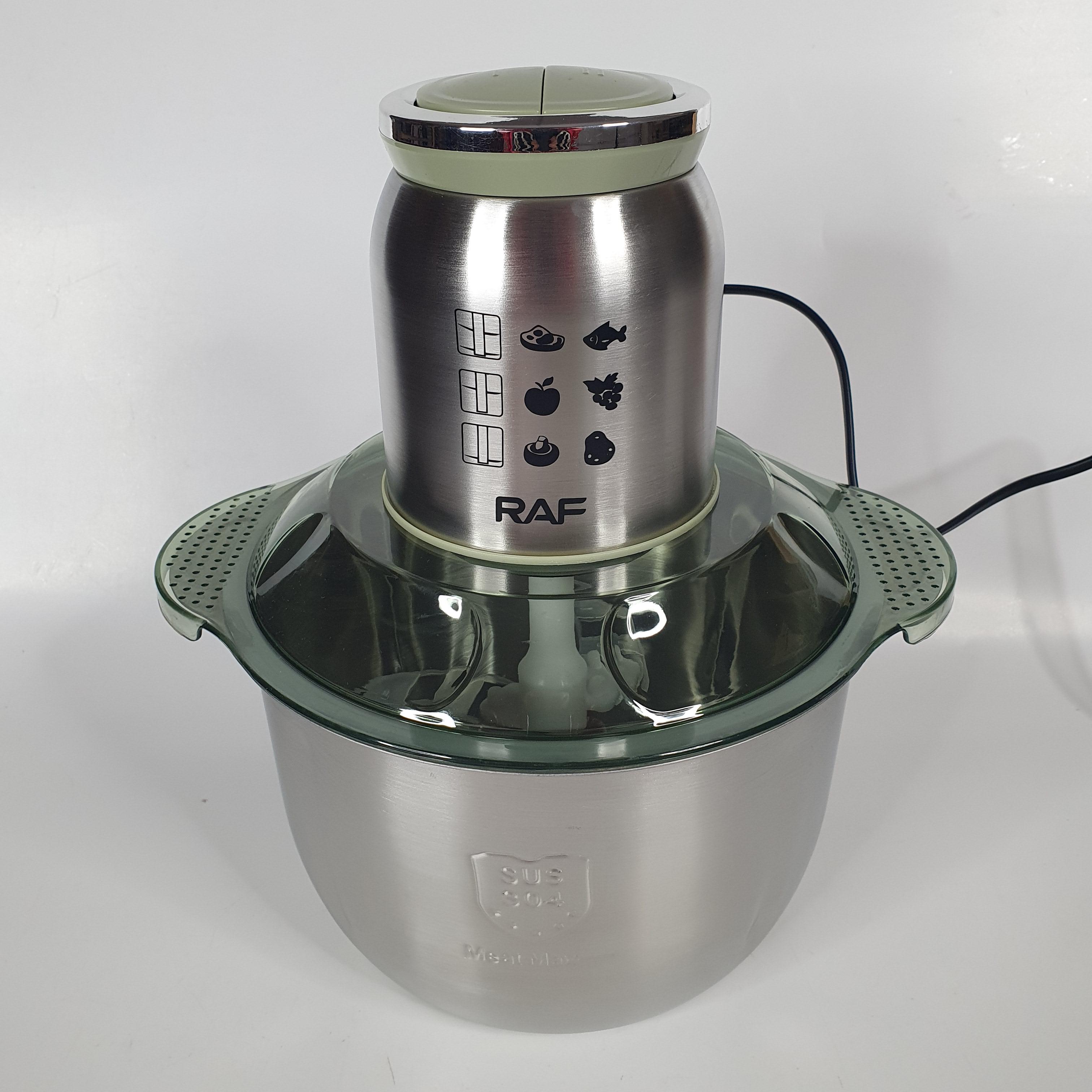 Блендер универсальный из нержавеющей стали RAF 1000 Вт кухонный с чашей 5 л (R7014)
