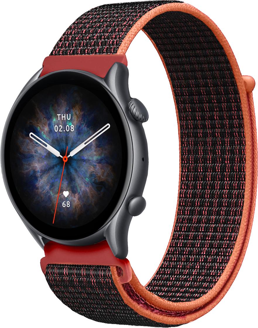Ремешок нейлоновый Sport Loop для Amazfit GTR 3 Pro Black/Red (17276-44) Ремешок нейлоновый Sport Loop для Amazfit GTR 3 Pro Black/Red (17276-44)