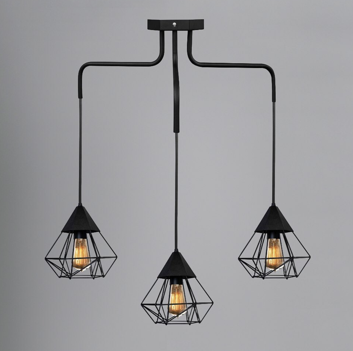 Люстра подвесная в стиле лофт MSK ELECTRIC Crystal NL 10535-3 на три плафона (6644d1160d3b1a608a6c5ed7)