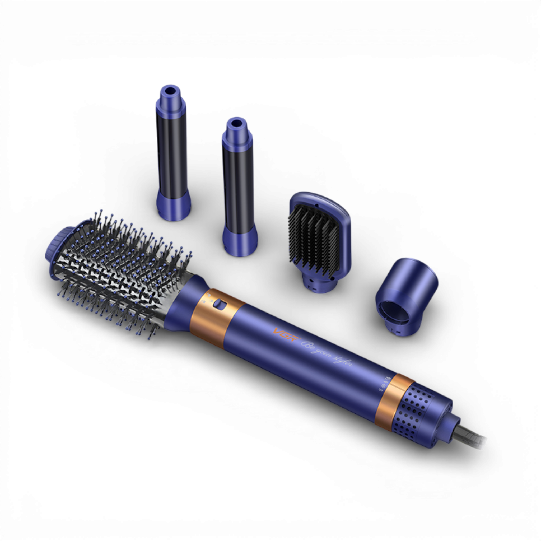 Стайлер для волос 5в1 VGR 5 насадок/3 режими 800 Вт Purple ( V-487)